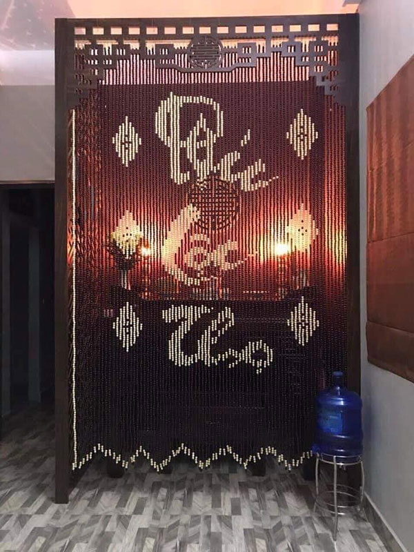 rèm hạt gỗ giúp an trạch