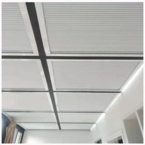 Rèm trần tấm phẳng tự động – Vải tổ ong Hàn Quốc
