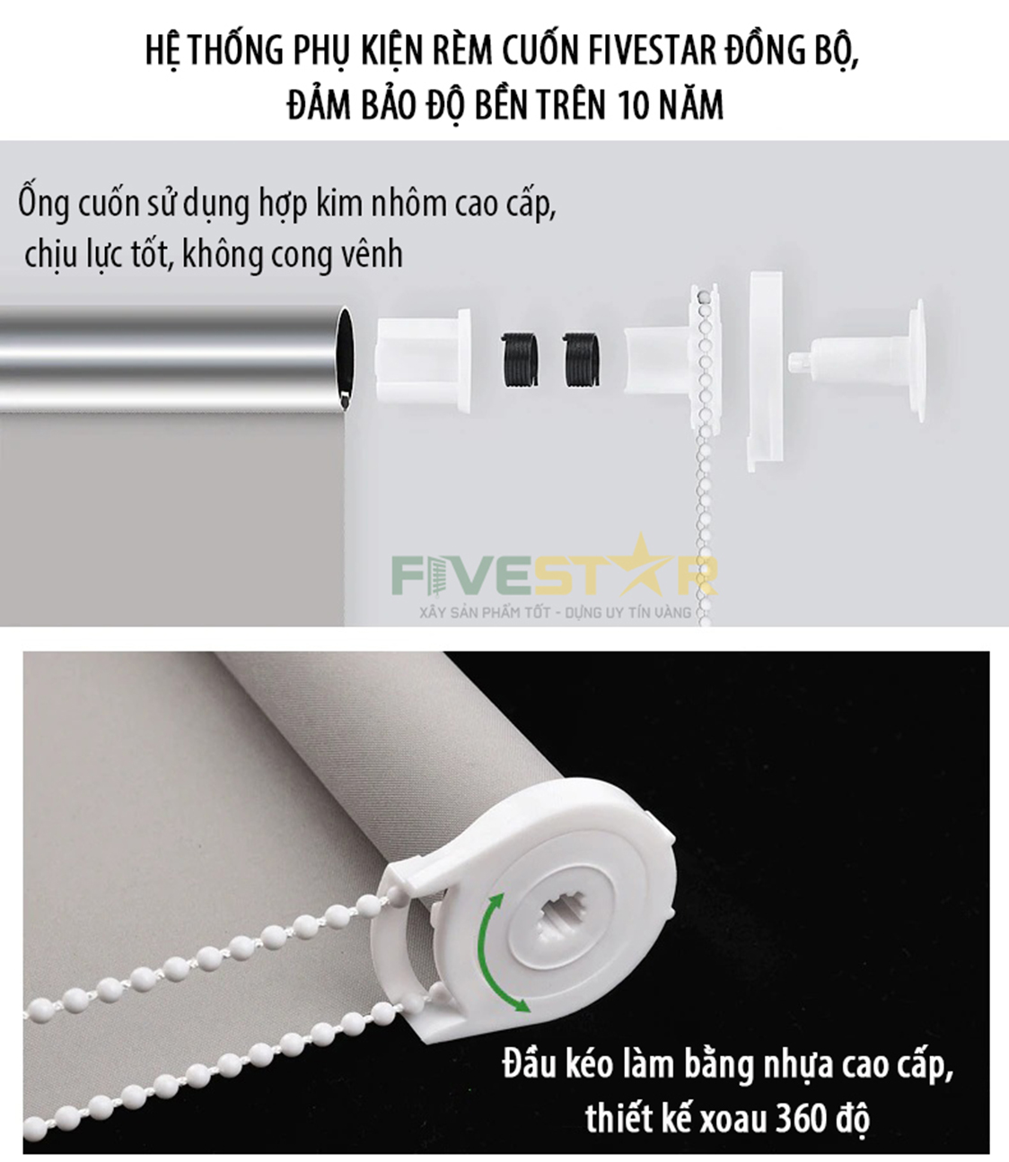 Rèm cuốn văn phòng giá rẻ hãng Fivestar mã RCW007 - Hình ảnh 5